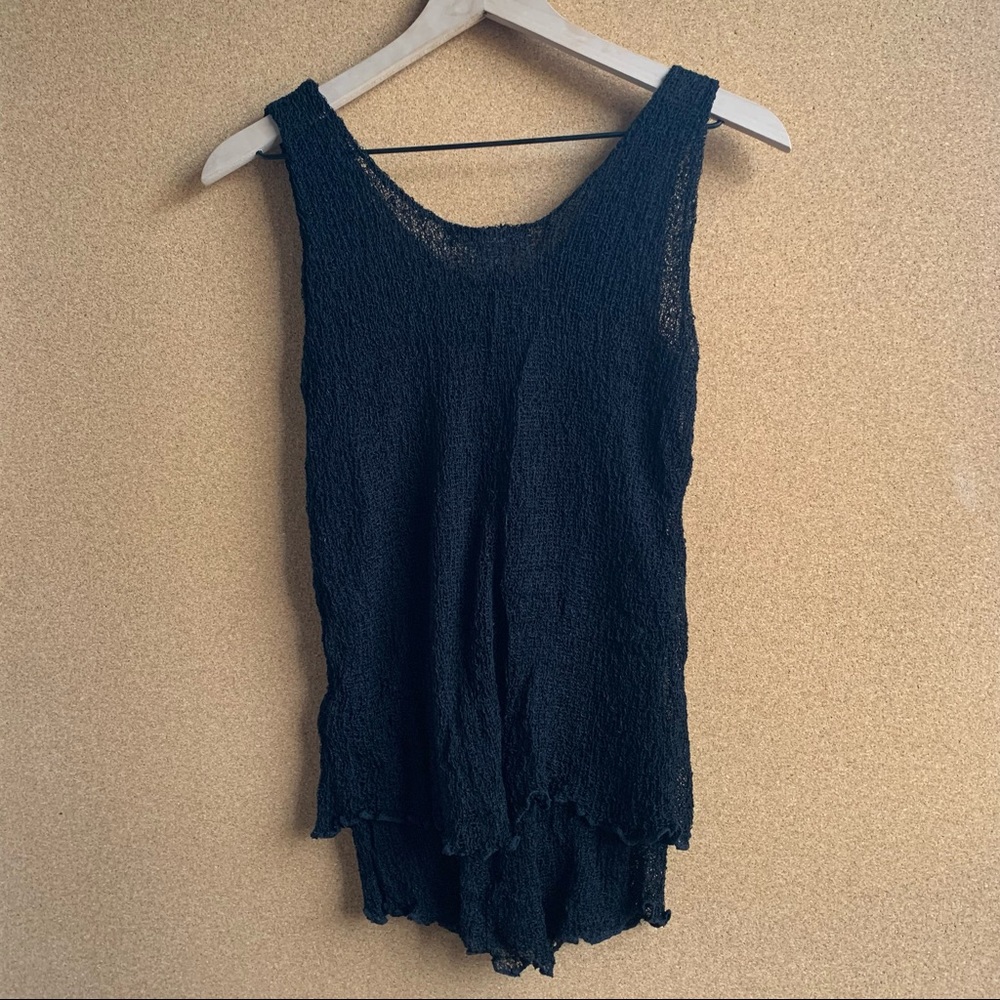 Vintage see through black top (fits like an Small)